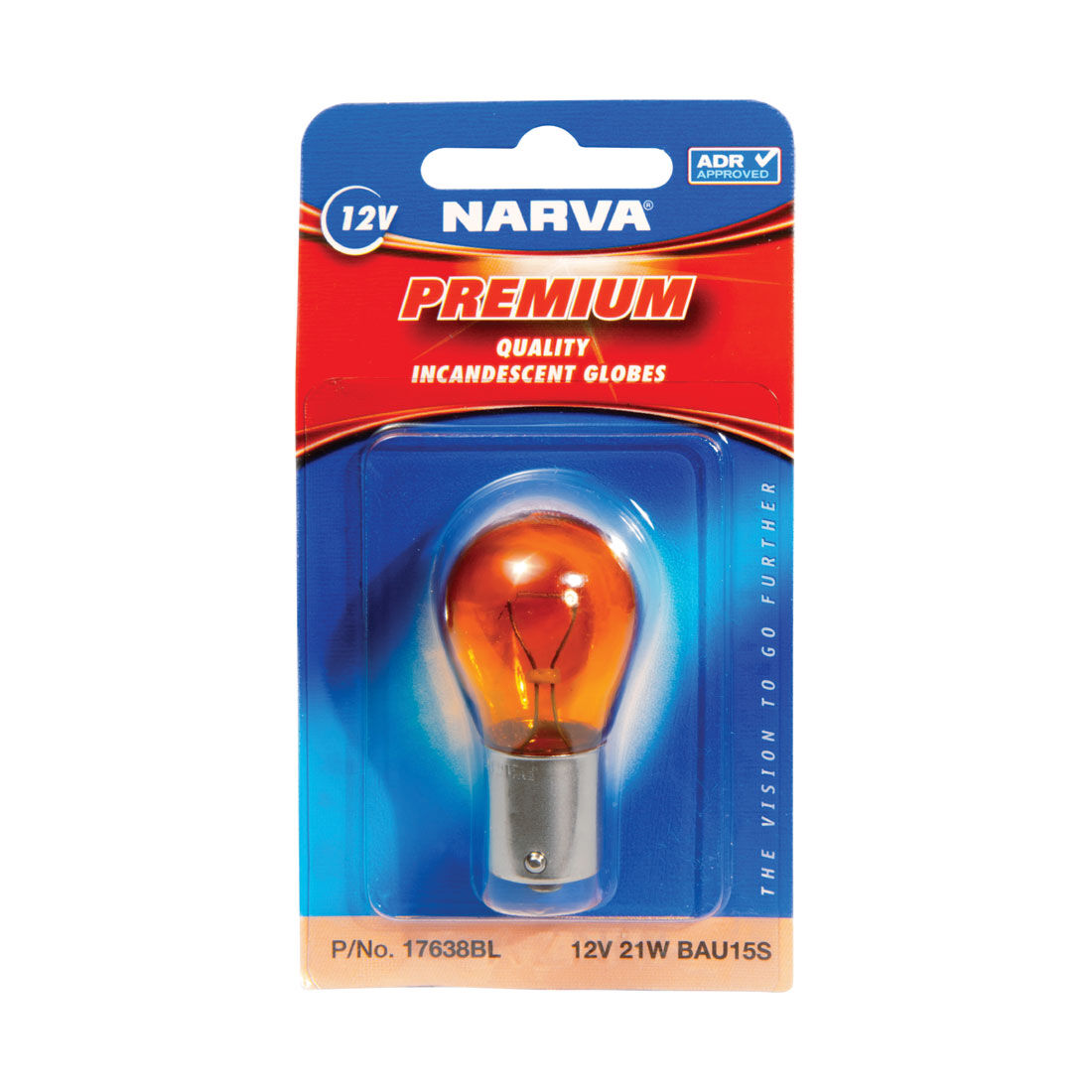 Narva Automotive Globes - Amber Indicator, 12V, 21W, BAU15S, , scaau_hi-res