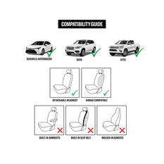 Holden Heritage 2-piece Belmont Front Seat Covers - Black, , scaau_hi-res