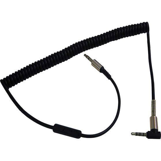 SCA Auxiliary Cable Coil - Black, 3.5mm to 3.5mm, , scaau_hi-res