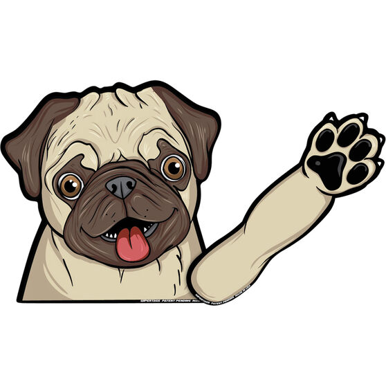 Wipertag Rear Window Blade Cover Pug Dog Supercheap Auto