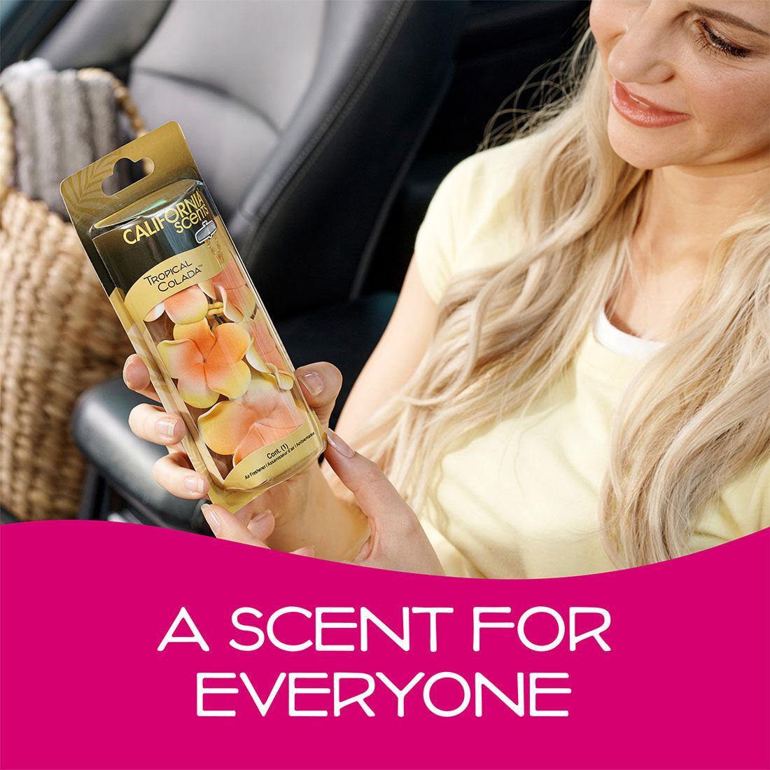 California Scents Novelty Hanging Lei Tropical Colada Car Air Freshener - 1PK, , scaau_hi-res