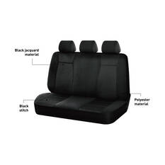 SCA Jacquard Seat Covers Black Adjustable Headrests Rear Bench, , scaau_hi-res