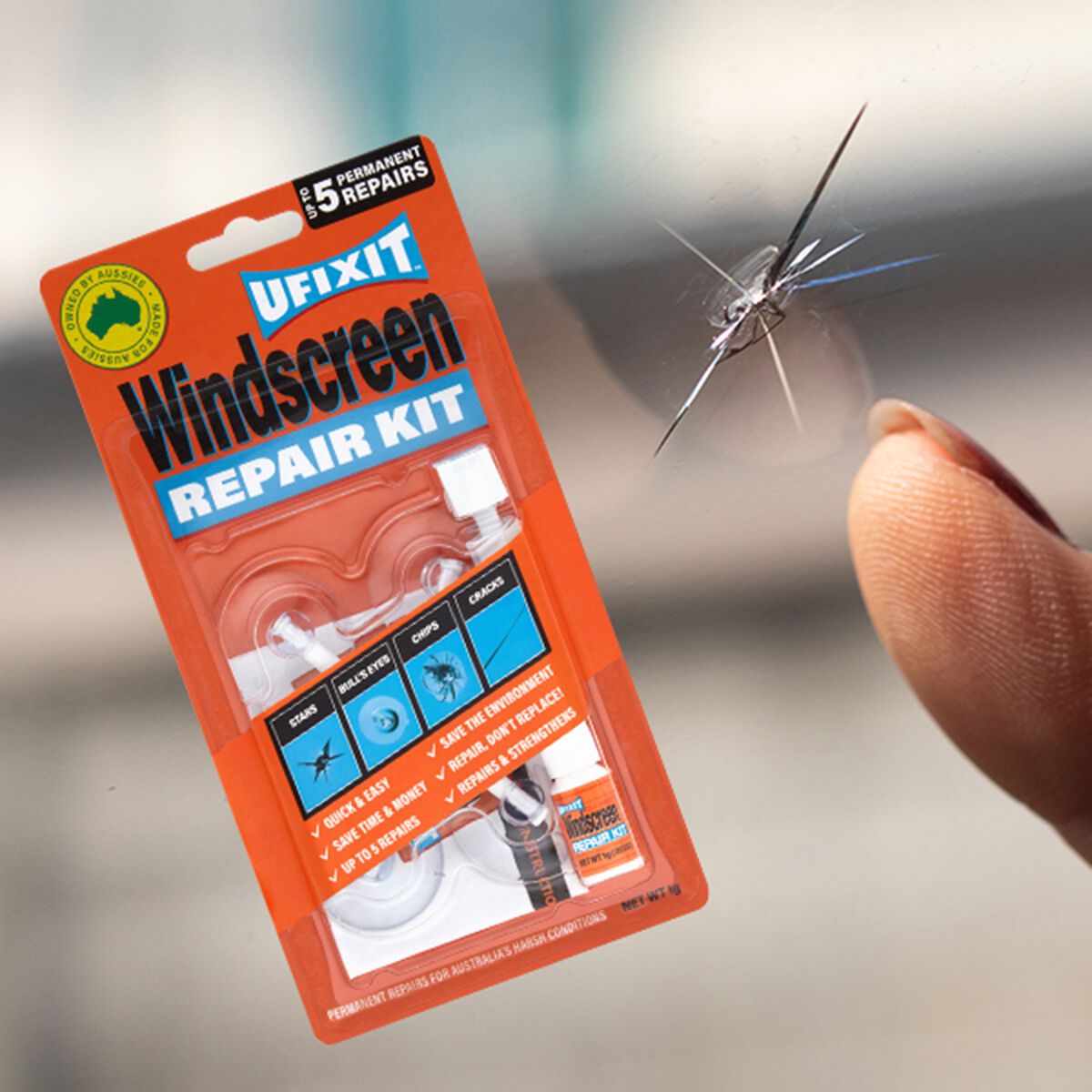 Ufixit Windscreen Repair Kit, , scaau_hi-res