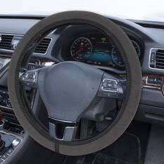 SCA Soft Steering Wheel Cover Suede Charcoal, , scaau_hi-res