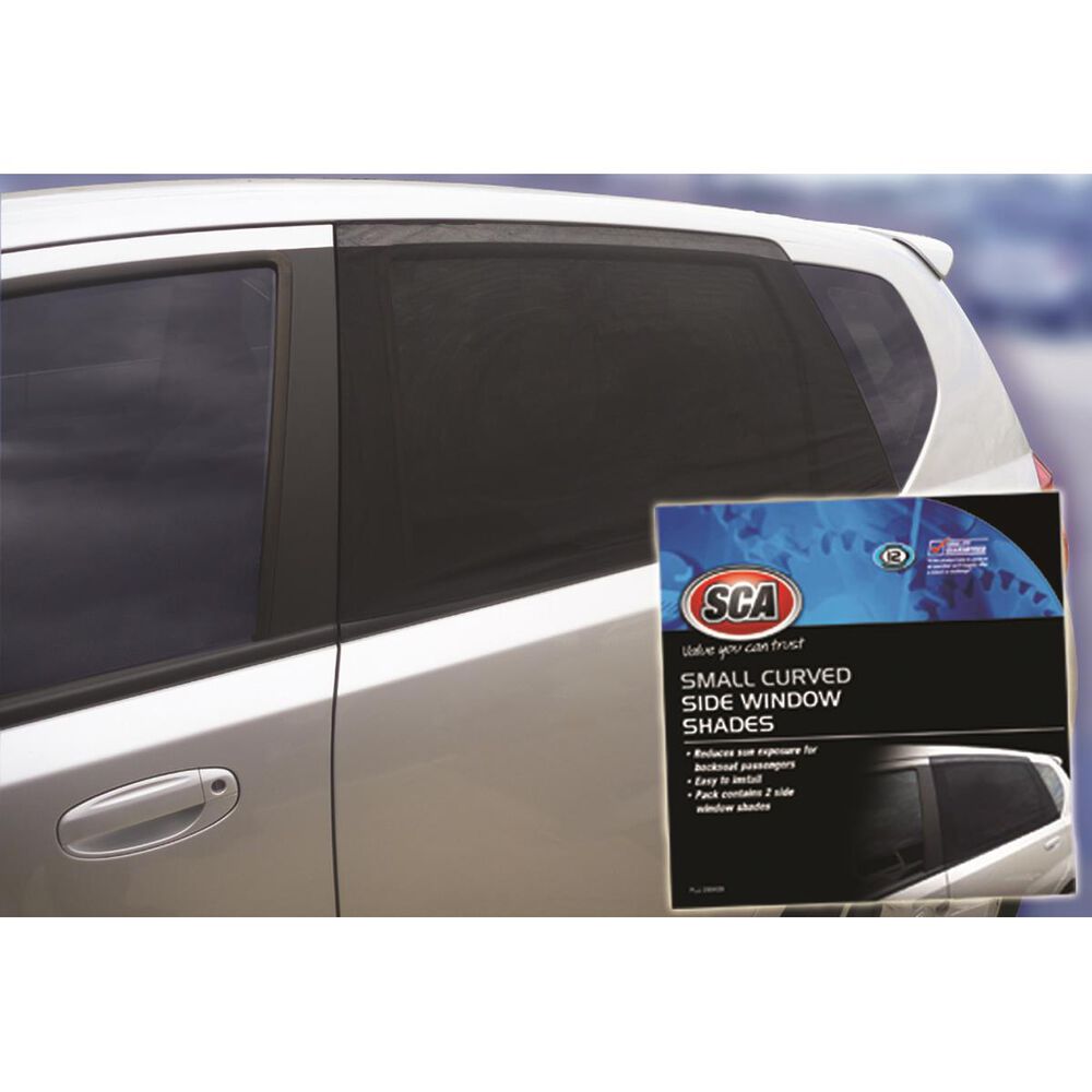 SCA Window Shade Side Small Curved Black Pair Supercheap Auto