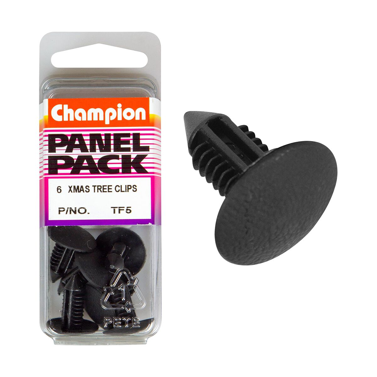 Champion Panel Pack Christmas Tree Clips Black TF5, 8mmx22mm, , scaau_hi-res