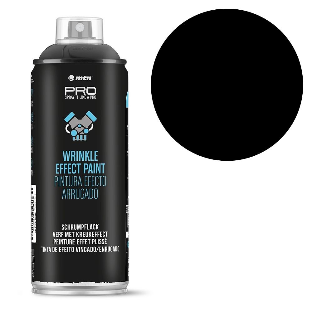 MTN PRO Wrinkle Finish Paint Black 400ml, , scaau_hi-res