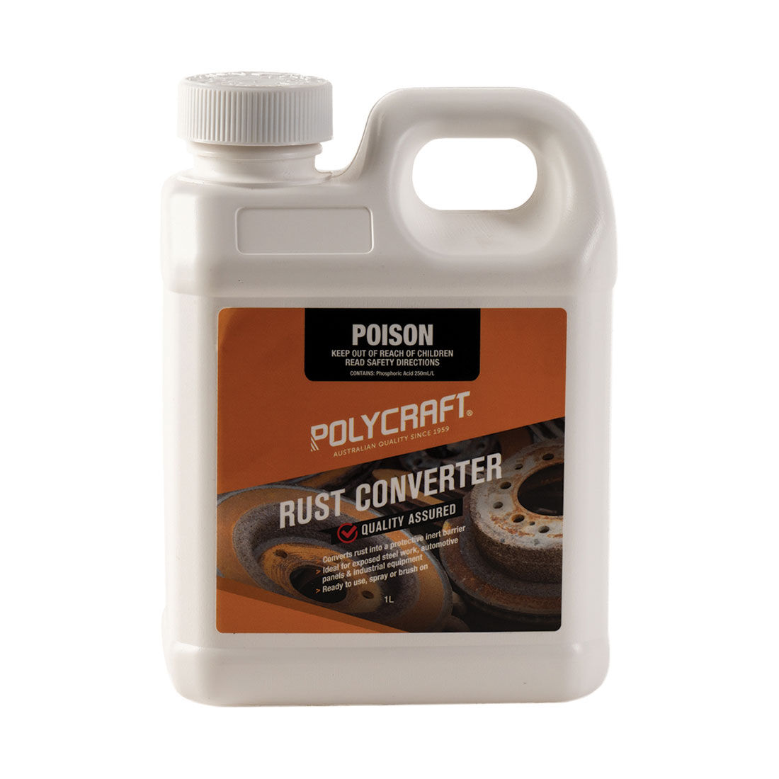 Auto rust converter outlet