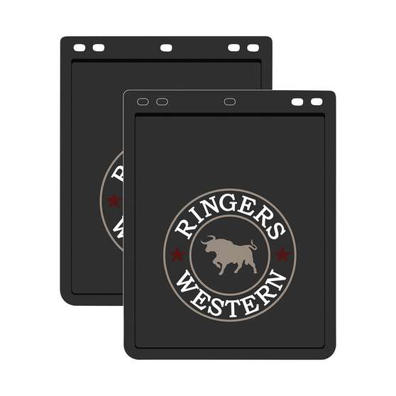 Ringers Western Signature Mudflaps 280 x 360mm Pair, , scaau_hi-res