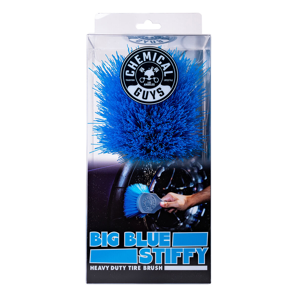 Chemical Guys Big Blue Stiffy Heavy Duty Tyre Brush, , scaau_hi-res