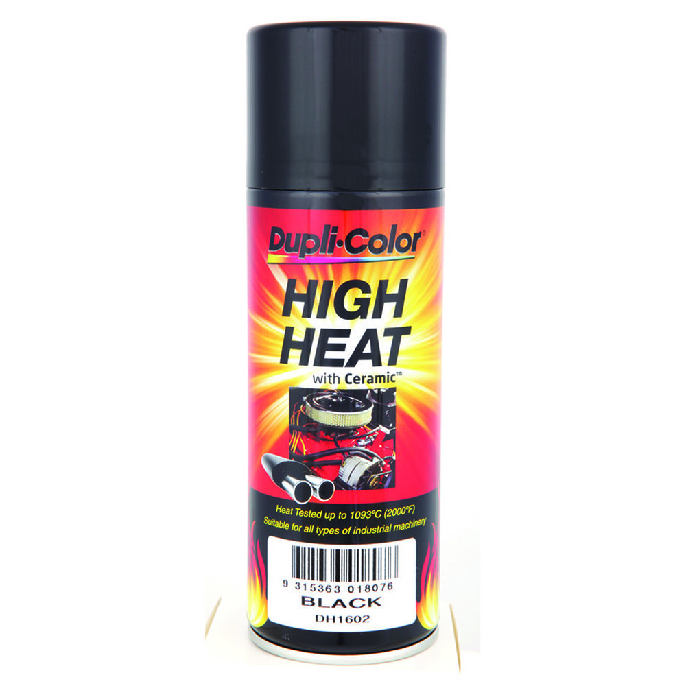 DupliColor Aerosol Paint High Heat, Black, 340g Supercheap Auto