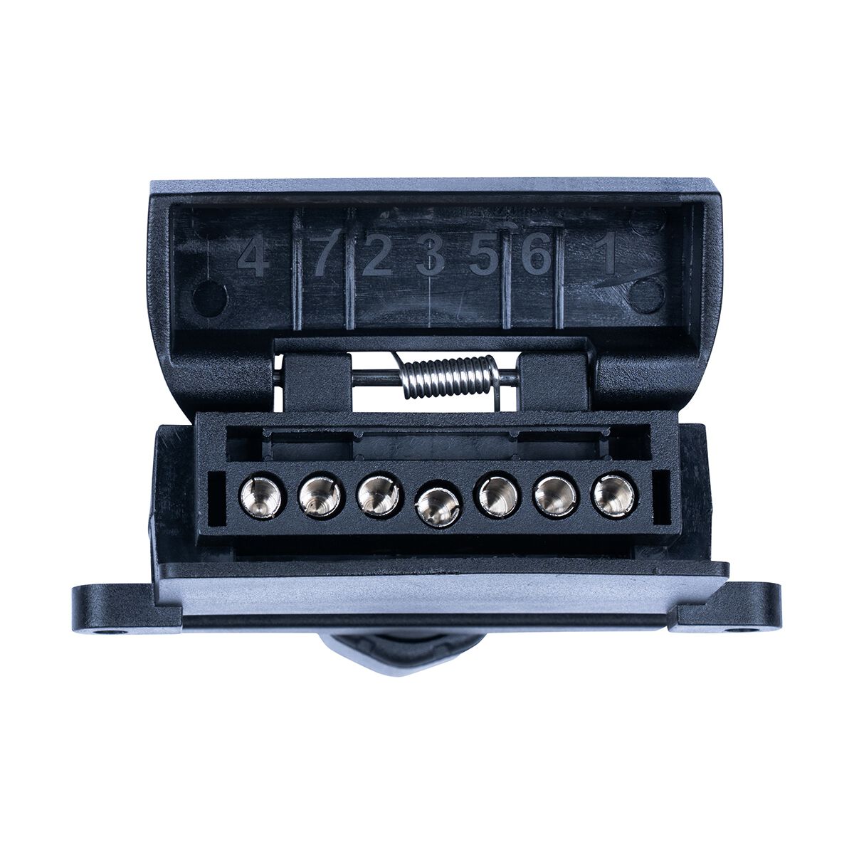 Trailer Adaptor - 7 Pin Flat Socket to 7 Pin Large Round Plug, , scaau_hi-res
