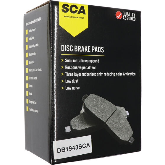 SCA Disc Brake Pads DB1943SCA, , scaau_hi-res