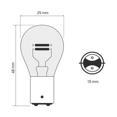 SCA Incandescent Globe - P21 12V 21/5W - 2 Pack, , scaau_hi-res