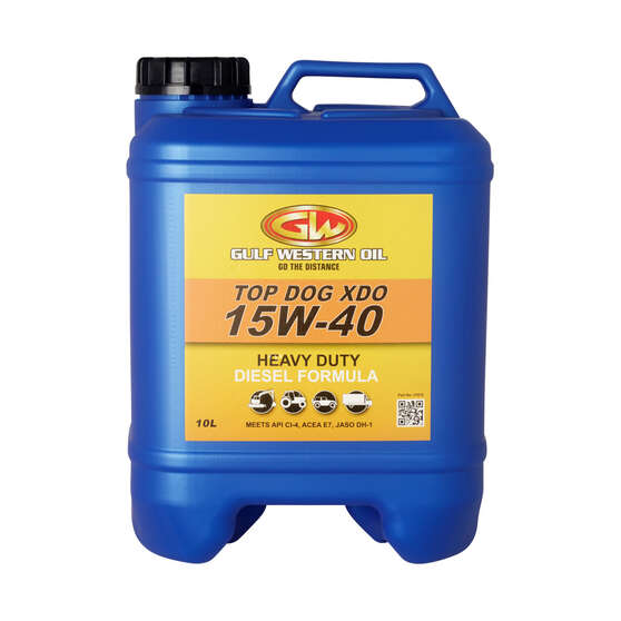 Gulf Western Top Dog XDO Diesel Engine Oil - 15W-40 10 Litre, , scaau_hi-res