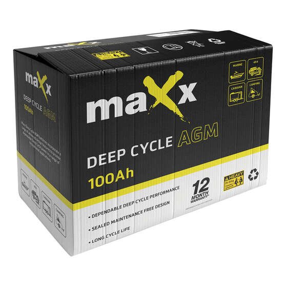 Maxx Deep Cycle Battery DC12-100Ah AGM, , scaau_hi-res