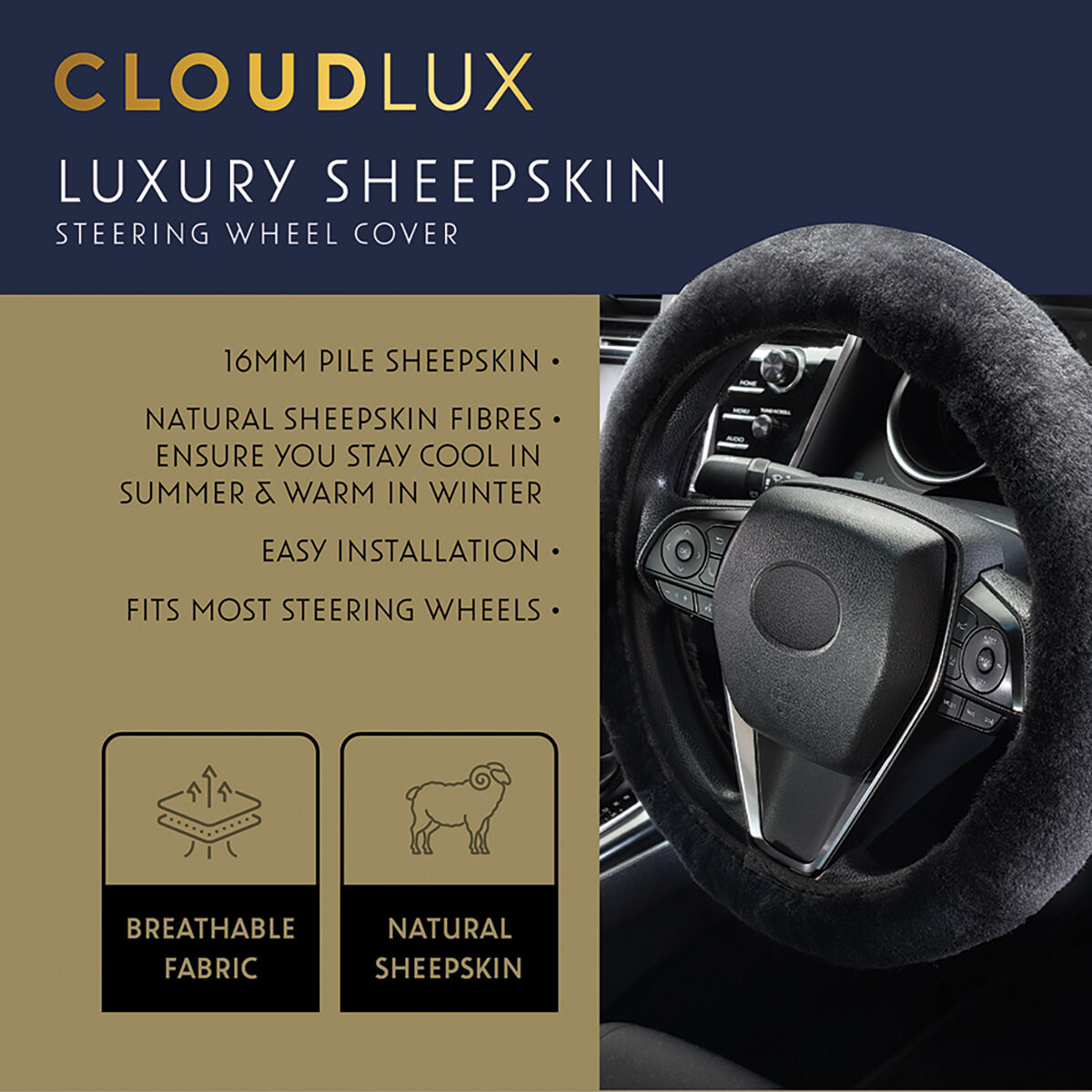 Steering wheel cover supercheap sale