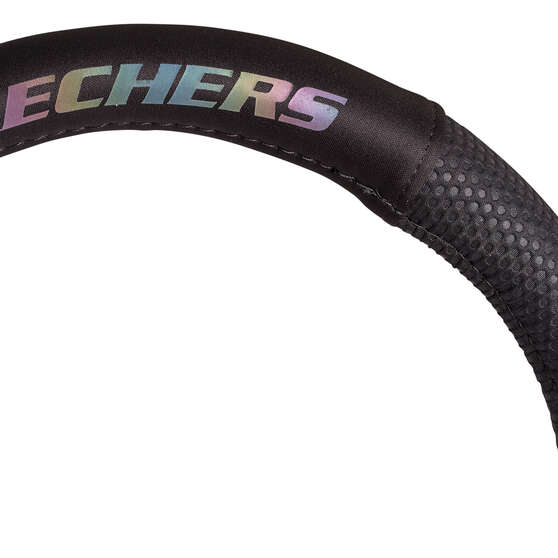 Skechers Goga Mat Steering Wheel Cover Black 380mm, , scaau_hi-res