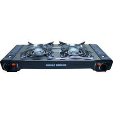Ridge Ryder Butane Stove Double Burner Steel Plate, , scaau_hi-res
