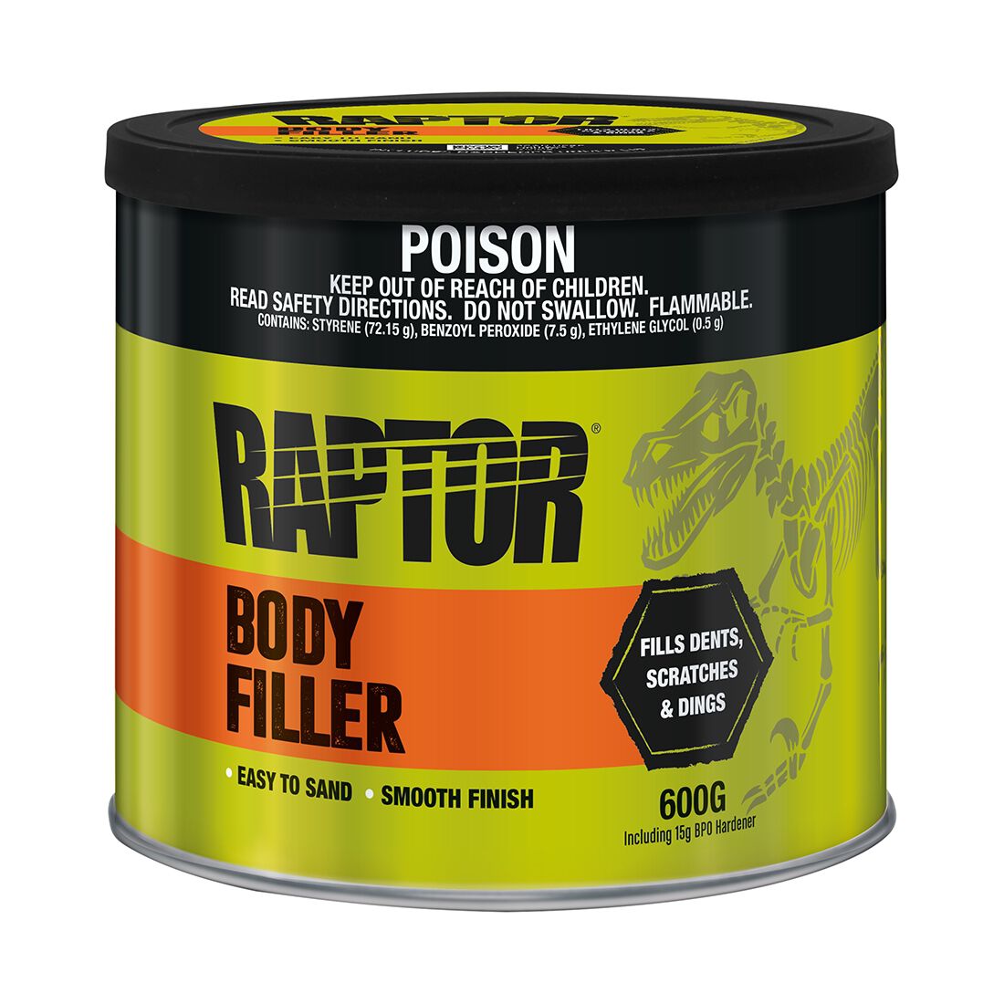Raptor Lightweight Body Filler 600g, , scaau_hi-res