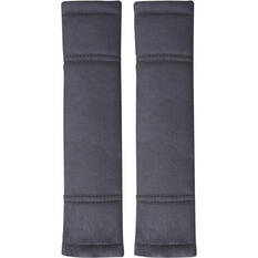 SCA Suede Velour Seat Belt Buddies Charcoal Pair, , scaau_hi-res