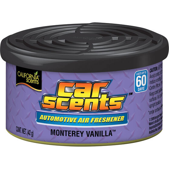 California Scents Car Scents Air Freshener Can Monterey Vanilla 42g, , scaau_hi-res