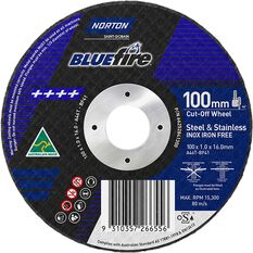 Norton Metal Cut off Disc 100mm x 1.0mm x 16mm, , scaau_hi-res