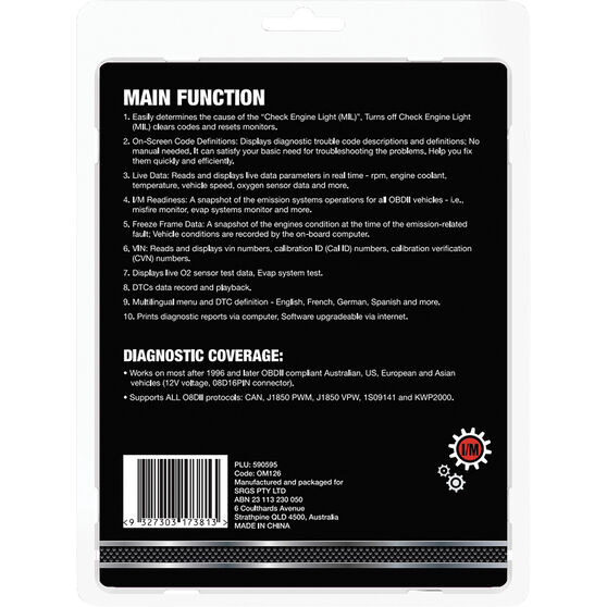 ToolPRO Auto Diagnostic Scanner OBD2 and CAN Supercheap Auto