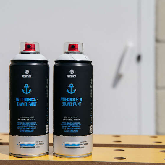 MTN Pro White Anti-Corrosive Enamel Spray Paint 400mL, , scaau_hi-res