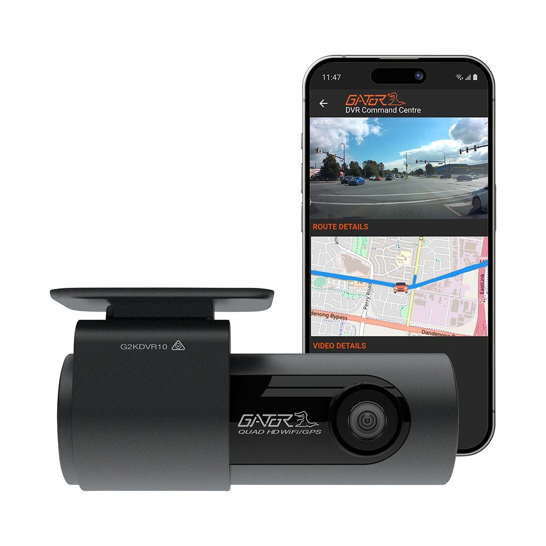 Gator Dash Camera 2K 32GB with WiFi + GPS G2KDVR10, , scaau_hi-res