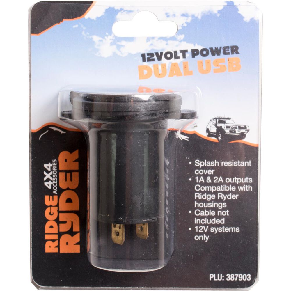 Ridge Ryder 12V Dual USB Supercheap Auto