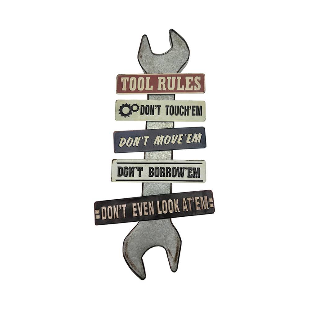 Spanner Rings Sign Tin Sign Spanner | Supercheap Auto