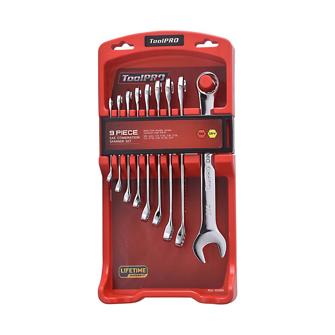 ToolPRO Spanner Set Combination SAE 9 Piece, , scaau_hi-res