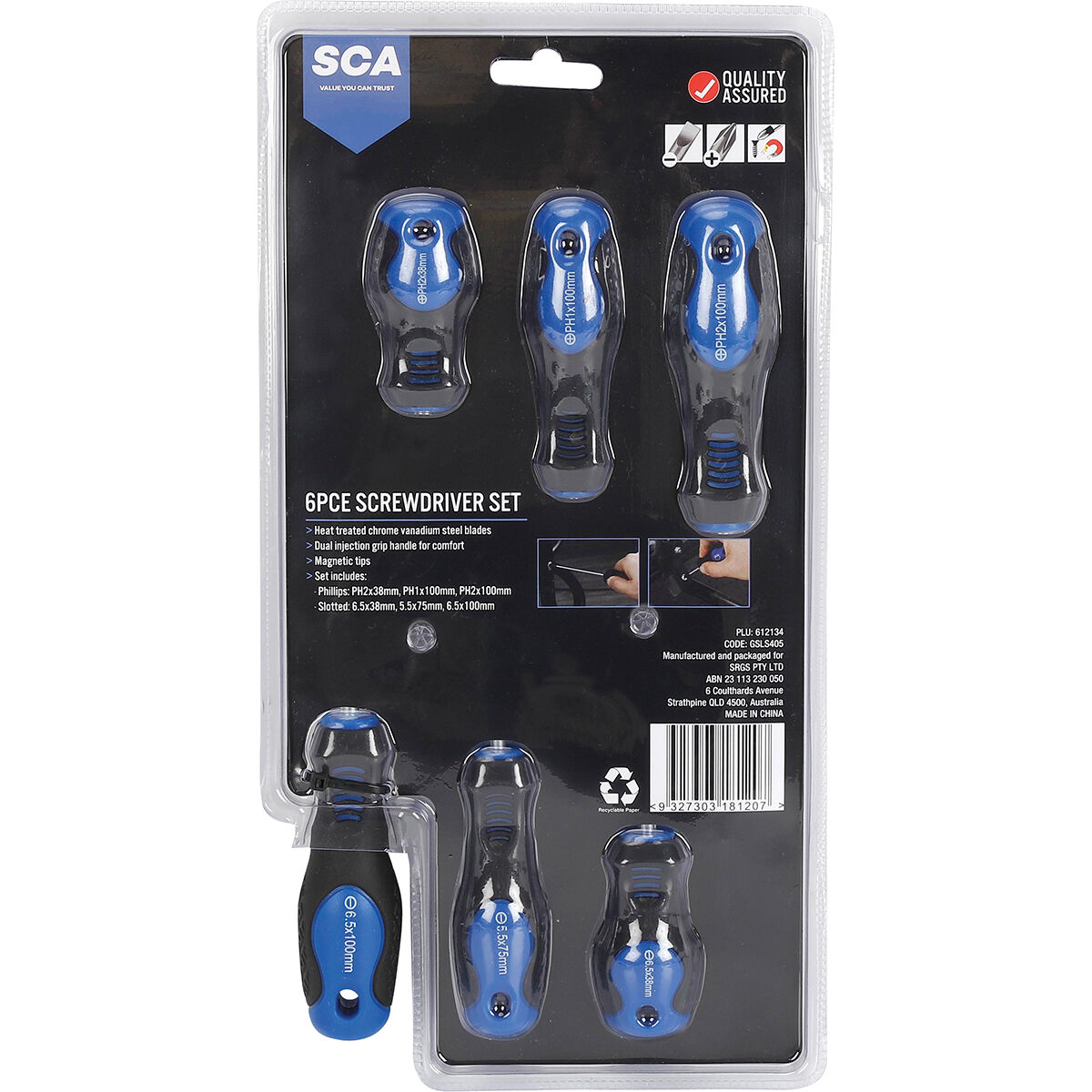 SCA Screwdriver Set - 6 Piece, , scaau_hi-res