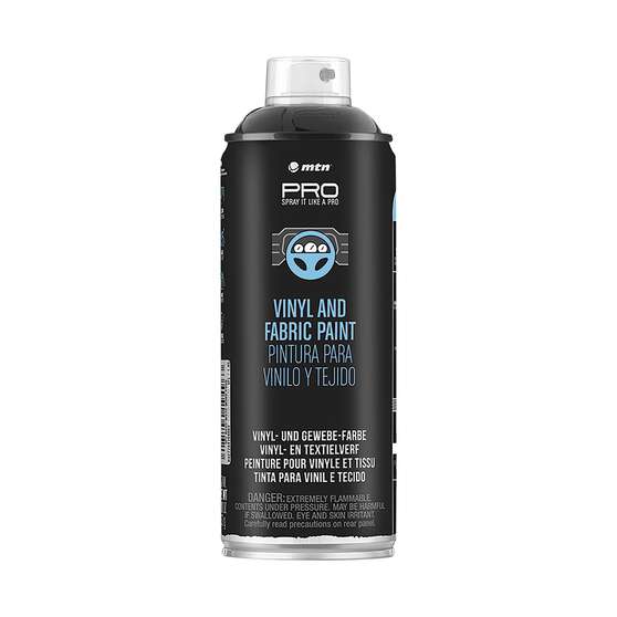 MTN PRO Vinyl & Fabric Paint Black Glossy 400ml Spray Paint, , scaau_hi-res