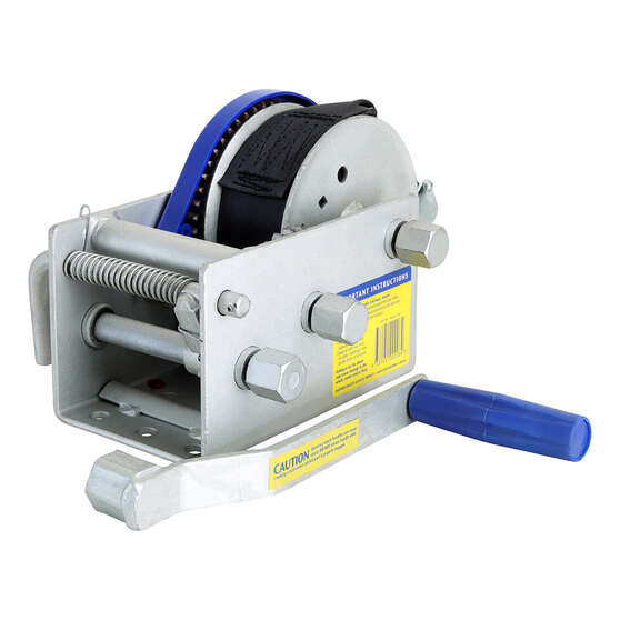 Atlantic Marine Winch 15:1/5:1/1:1 Webbing Strap Snap Hook 7.5m 1500kg, , scaau_hi-res