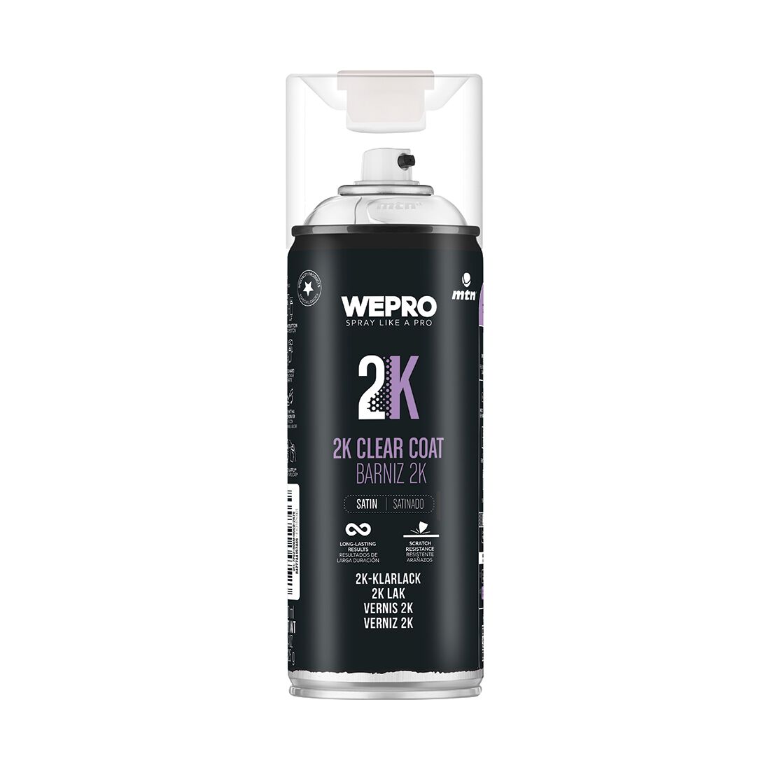 MTN WEPRO 2K Clear Coat Satin 400mL, , scaau_hi-res