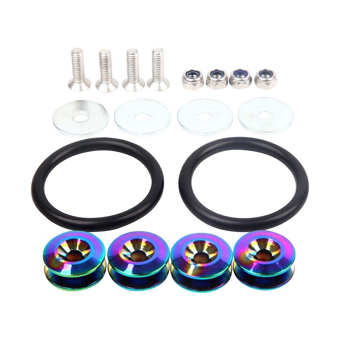 JDM Bumper Screws Pack w/ Ring - Rainbow, , scaau_hi-res