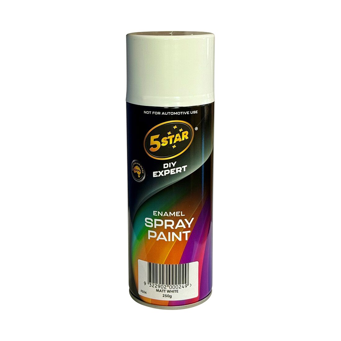 5 Star Enamel Spray Paint Matt White 250g, , scaau_hi-res