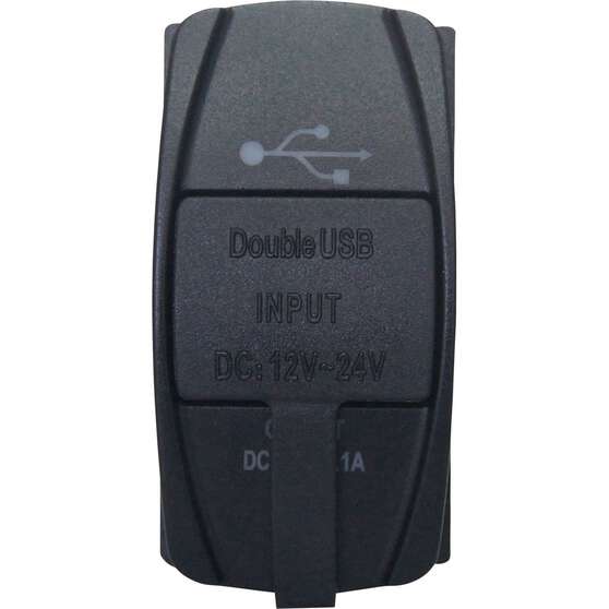 Panel Mount - Socket, Dual USB, , scaau_hi-res