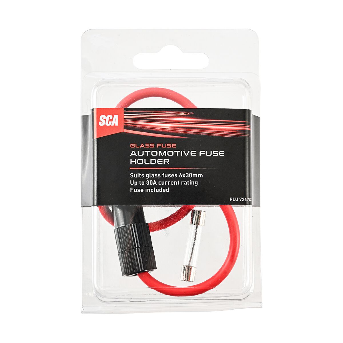 SCA Automotive Fuse Holder - Glass, 30 Amp, , scaau_hi-res
