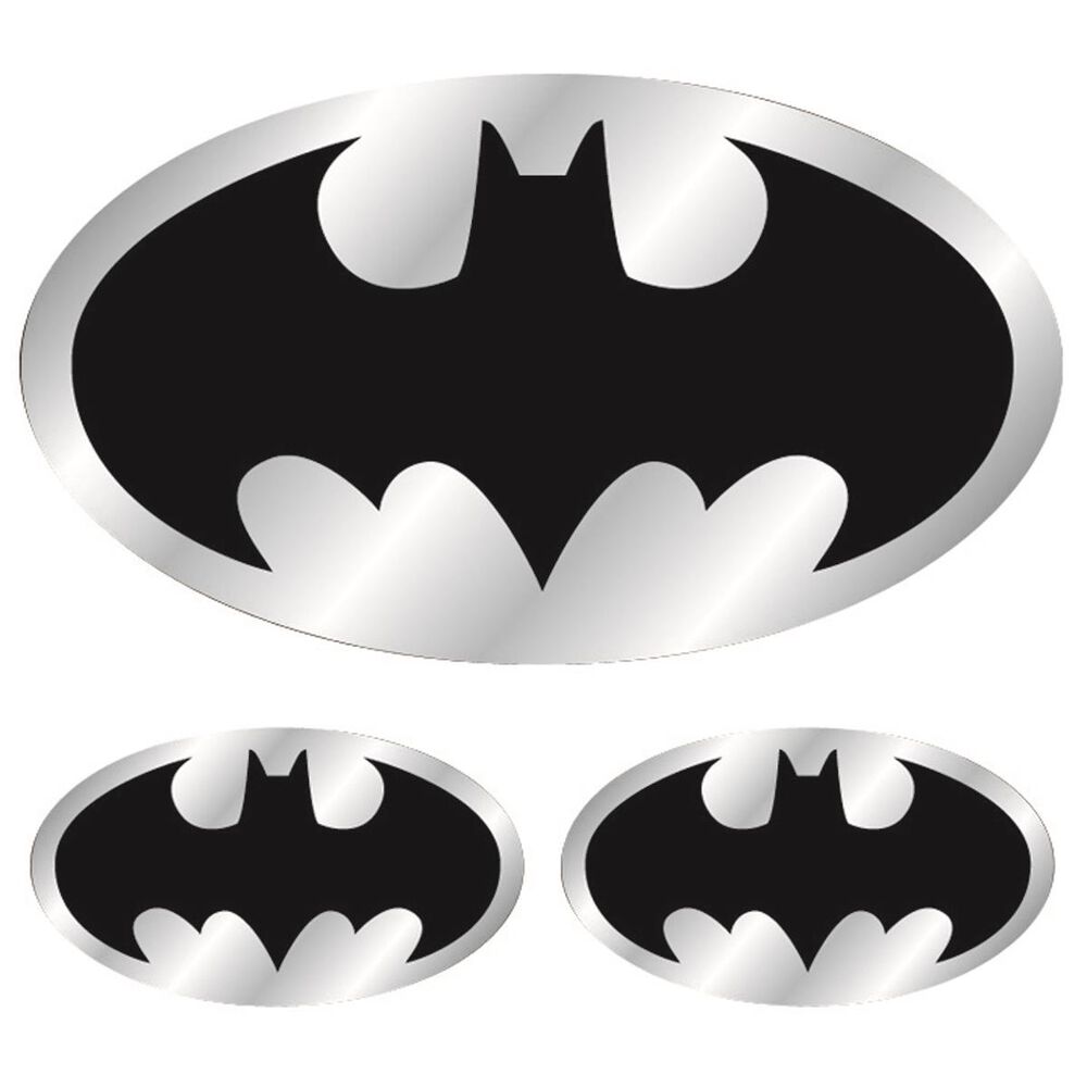 Stickers Batman Logo, Chrome