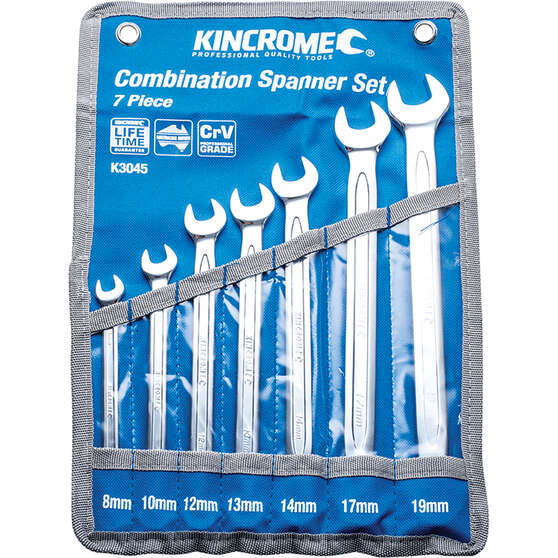 Kincrome Combination Spanner Set Metric 7 Piece, , scaau_hi-res