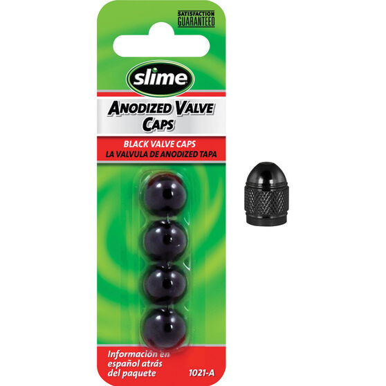 Slime Valve Caps - Anodized, Black, 4 Piece, , scaau_hi-res