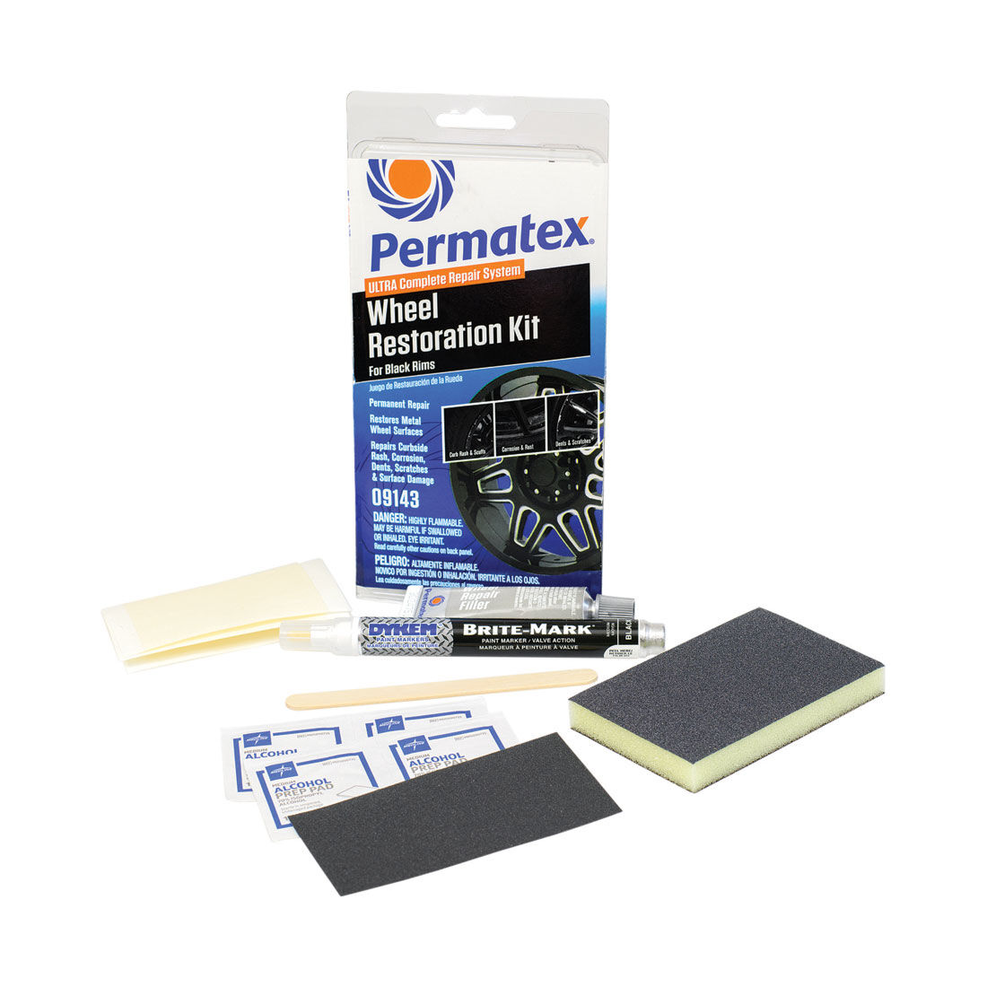 Permatex Wheel Restoration Kit Black, , scaau_hi-res