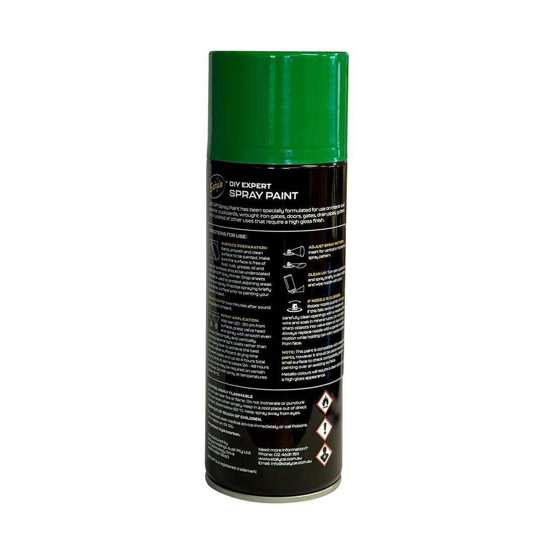 5 Star Enamel Spray Paint Emerald Green 250g, , scaau_hi-res
