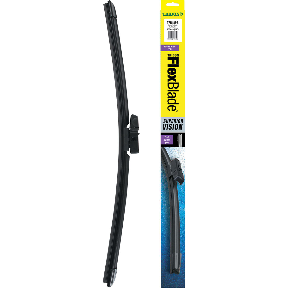 Tridon FlexBlade Wiper 450mm (18") Single - TFB18PB, , scaau_hi-res