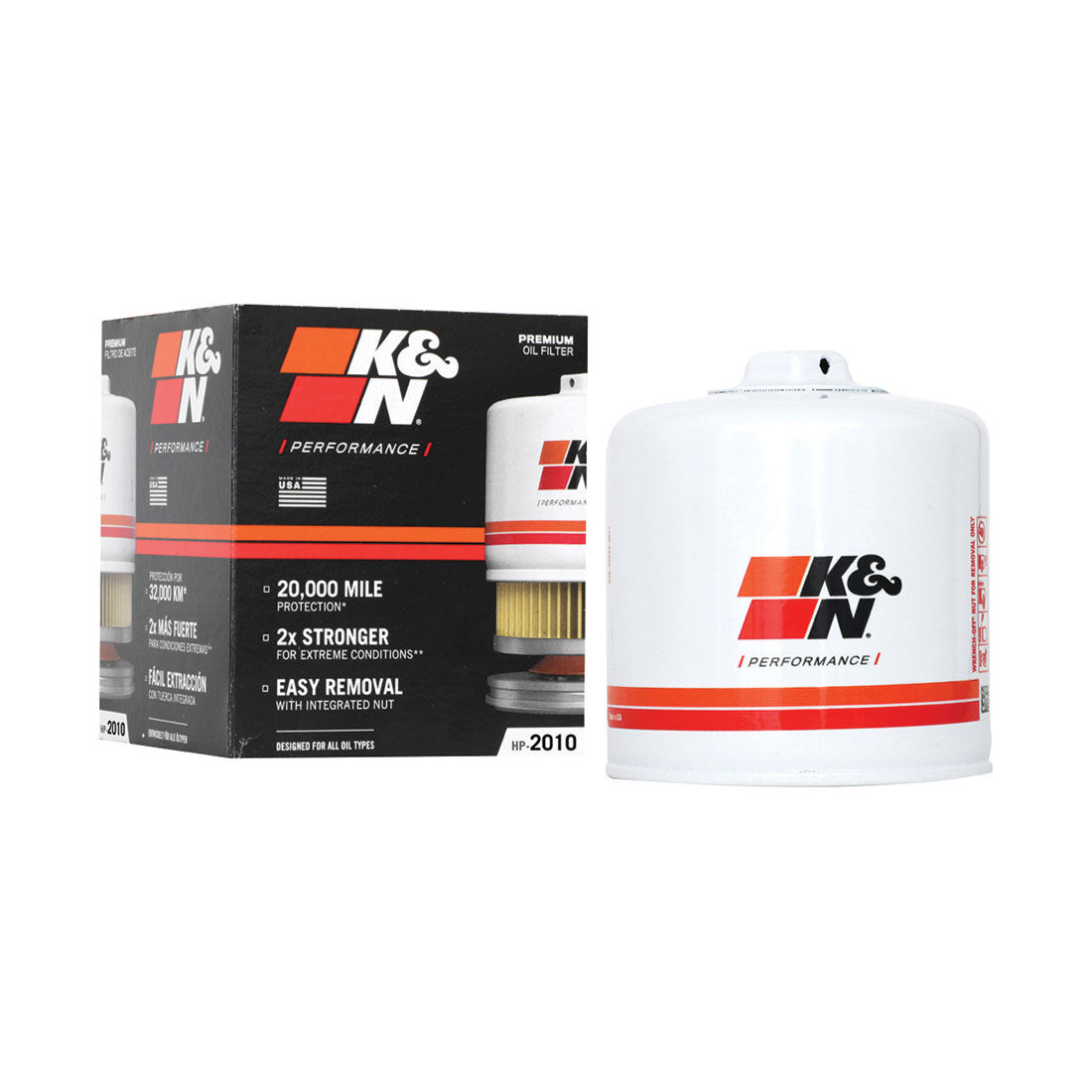K&N Wrench Off Performance Gold Oil Filter - HP-2010 (Interchangeable with Z516), , scaau_hi-res