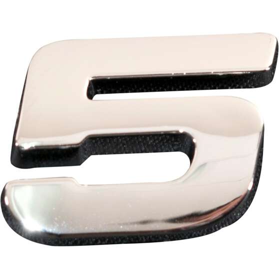 SCA 3D Chrome Badge Number 5, , scaau_hi-res