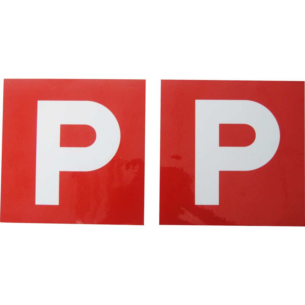 SCA P Plate - Magnetic, Red, VIC/WA, 2 Pack